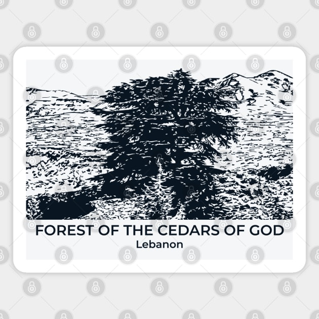 Forest of the Cedars of God - Lebanon Magnet by Lakeric
